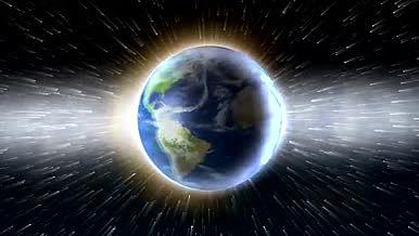 宇宙奇观太空远观地球旋转粒子光线连接视频的预览图